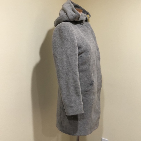 Aritzia Babaton Pearce Coat Size Small Gray Wool Cashmere Hooded Wool Cashmere - Picture 6 of 15